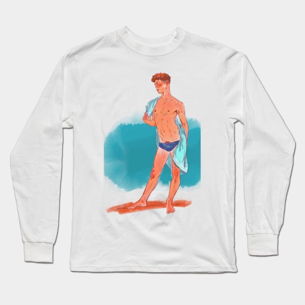 On the beach Long Sleeve T-Shirt by blauetauben